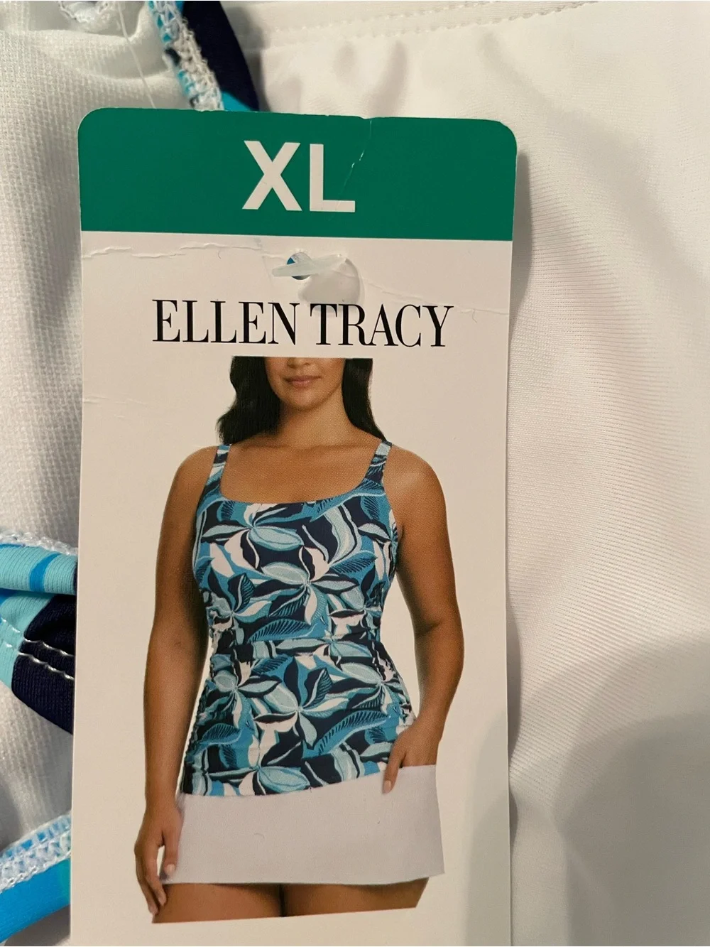 Ellen Tracy 2-piece swim tankini and skort